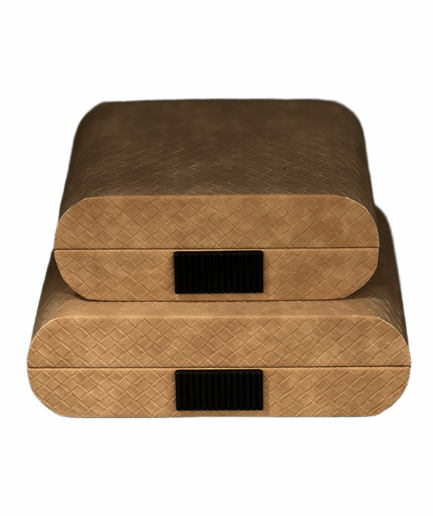 Brown Oval Decorative Box
